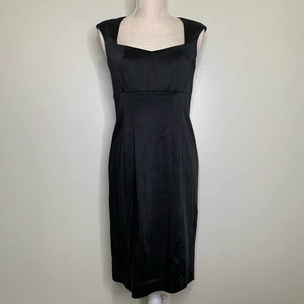 Calvin Klein Size 4 Black Satin Type Dress